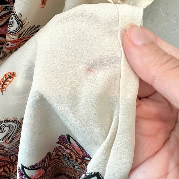 MONROE & MAIN | Vintage Boho Paisley Blouse Button Back Tunic Top | 1X - Picture 9 of 9